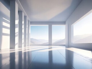 empty room with windows