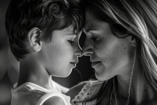 a tender moment between a stepmother and her stepchild.