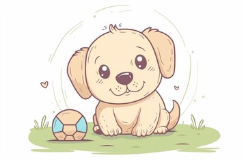 Obraz premium A cute puppy with toy, Generative Ai