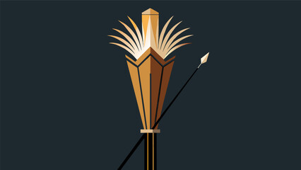 A sleek and stylish Art Deco cigarette holder a nod to the extravagant and gl lifestyles of the 1920s.. Vector illustration