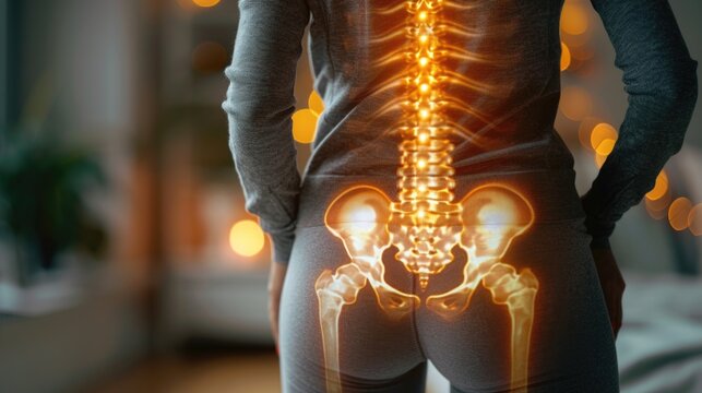 Person with lower back pain, capturing the discomfort and challenges faced by individuals experiencing lumbar discomfort, highlighting the need for attention and care in managing spinal health