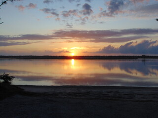 Fototapeta na wymiar Sunrise at Boat River 