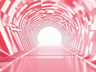 abstract red tunnel