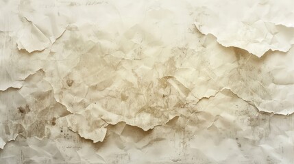 Vintage Distressed White Paper Background with Elegant Off-White Center