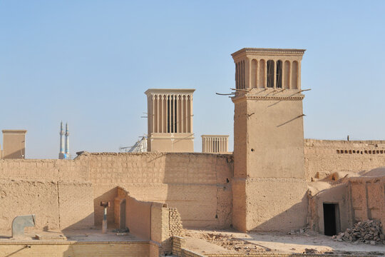 A windtower (wind catcher)  -  a traditional Persian architectural element to create natural ventilation in buildings.