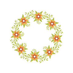 Orange Flowers Vectors