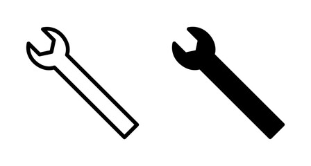wrench icon vector isolated on white background. Wrench vector icon. Spanner symbol
