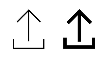 Upload icon vector isolated on white background. Upload sign icon. Upload button. Load symbol.