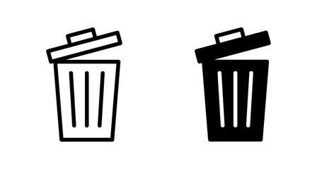 Trash icon vector isolated on white background. trash can icon. Delete icon vector