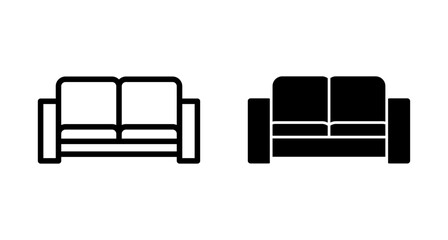 Sofa icon vector isolated on white background. sofa icon illustration. furniture