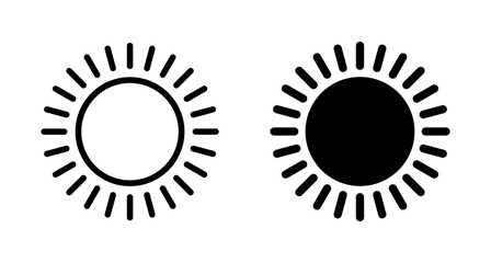 Sun icon vector isolated on white background. Sun vector icon