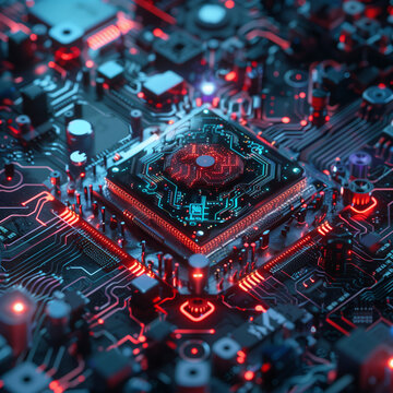 electronic circuit board. LSI. 電子回路