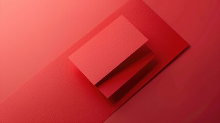 Clean and Minimal Red Business Card Template premium vector
