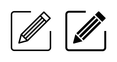 Edit icon vector isolated on white background. Pencil icon. sign up Icon vector. edit text