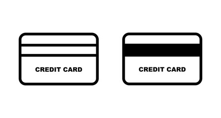 Credit card icon vector isolated on white background. Credit card payment icon vector