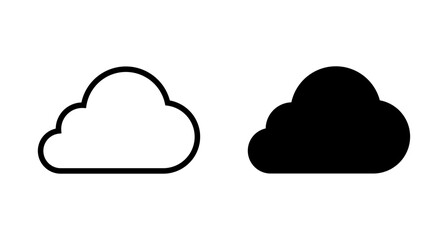Cloud icon vector isolated on white background. cloud computing icon