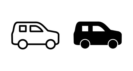 Fototapeta premium Car icon vector isolated on white background. Car icon vector.