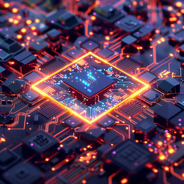 printed circuit board. LSI. 電子回路
