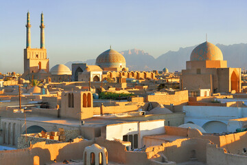 Panorama of the Iranian city of Yazd