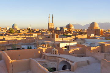 Panorama of the Iranian city of Yazd
