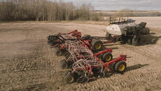 Drill air seeder seeding barley