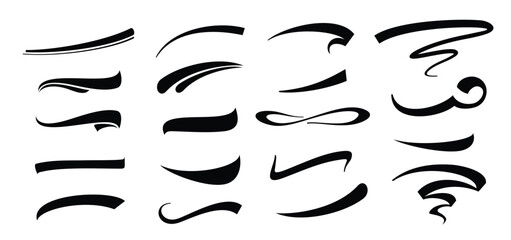 Hand lettering underlines set