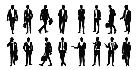  business man silhouette man silhouette set