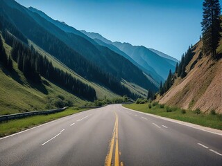 Naklejka premium road in mountains