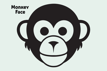monkey face illustration vector file