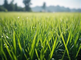 Obraz premium green wheat field