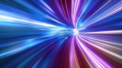 Obraz premium Vibrant abstract tunnel in space illustrates the concept of relativity. Ai Generated