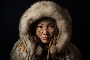 Mysterious person in fur-lined parka