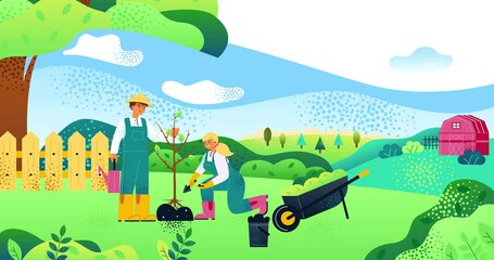 Arbor day moving banner