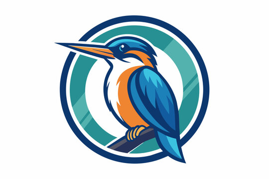 recommend clip art: kingfisher Vector illustration, silhouette on white background, icon, svg, characters, Holiday t shirt, Hand drawn trendy Vector illustration, blue bird on a branch