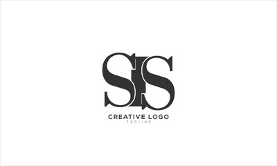 SS Abstract initial monogram letter alphabet logo design