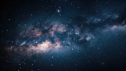 Fototapeta premium Vast starry sky with prominent milky way galaxy