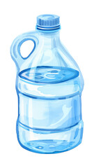 Naklejka premium water gallon bottle watercolor digital painting good quality