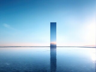 3d render of a building sign of the flag