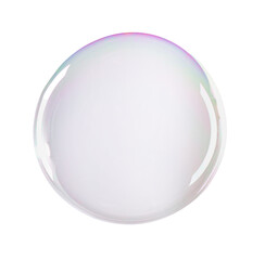 Beautiful transparent soap bubble isolated on white