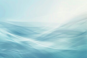 A blue ocean with a white horizon