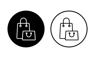 Shopping bag icon set. shopping icon vector