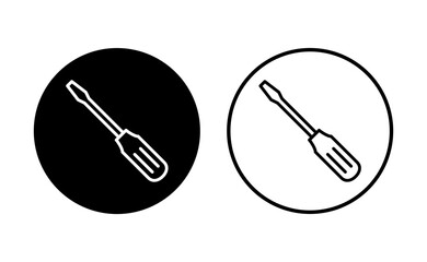 Screwdriver icon set. tools icon vector