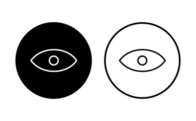 Eye icon set. Eye vector icon. Look and Vision icon.