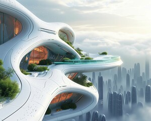 Sci-fi futuristic architecture