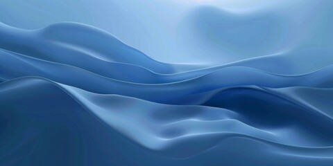 Fototapeta premium Seascape Harmony: A Tranquil Blue Ocean Graced by a Delicate White Line on the Horizon.