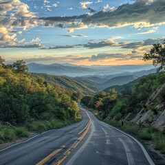 Amazing view of the mountains from the road