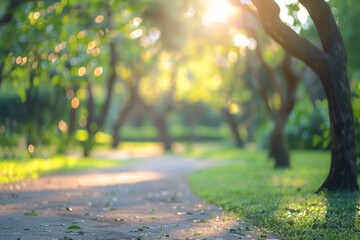 Mystic Canopy: A Hazy Image of a Forest, Veiled in a Tapestry of Trees and Fluttering Leaves.
