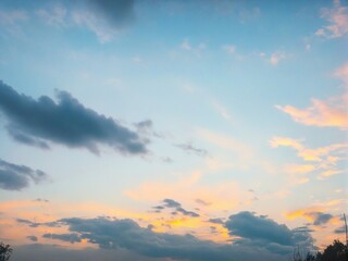 Fototapeta premium sunset sky with clouds