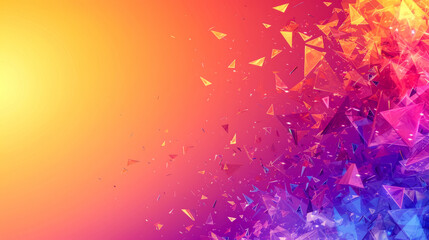 interesting multicolor shapes on a colorful gradient background, illustration
