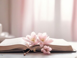 book with flower